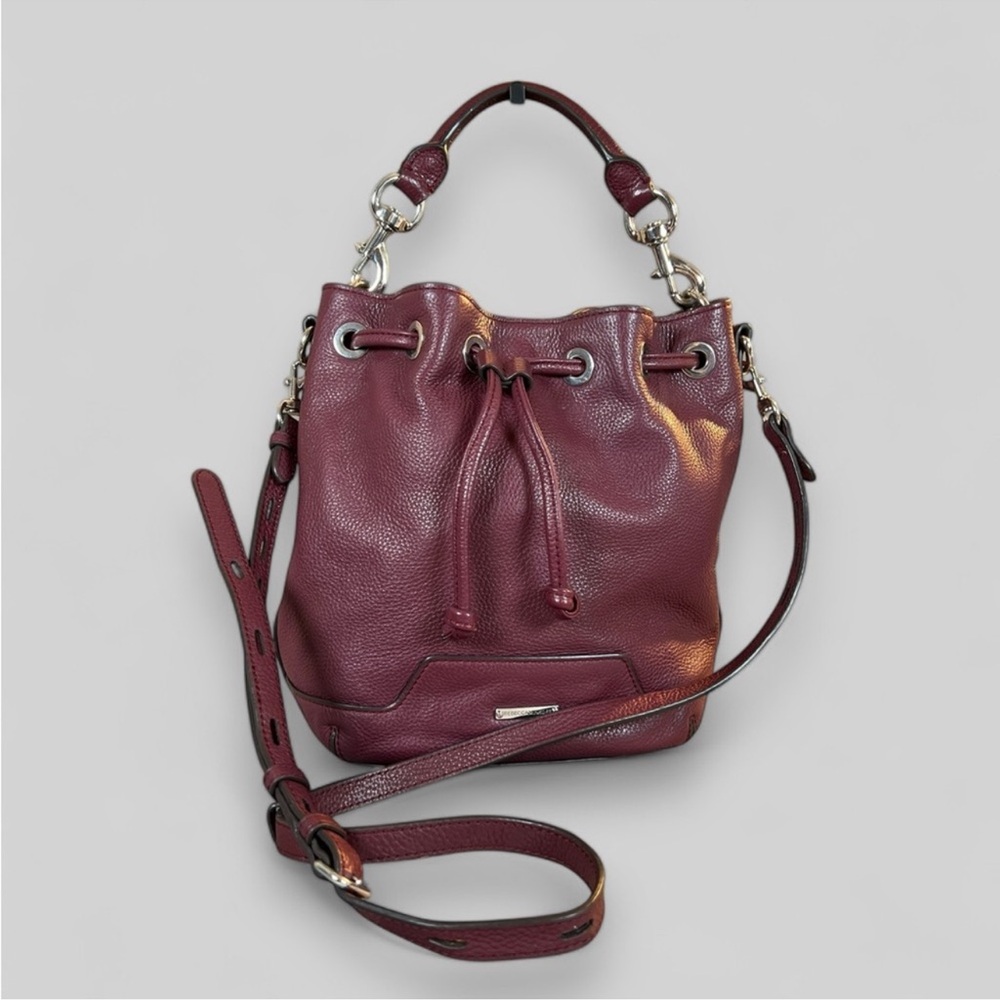 Rebecca Minkoff Beautiful Burgundy Leather Shoulder Bag with Top Handle